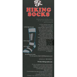 FitProducts Hiking Socks: made from a merino wool blend. Perfect for hiking, trekking, mountaineering, football, hockey, outdoor work and much more! Black/Blue