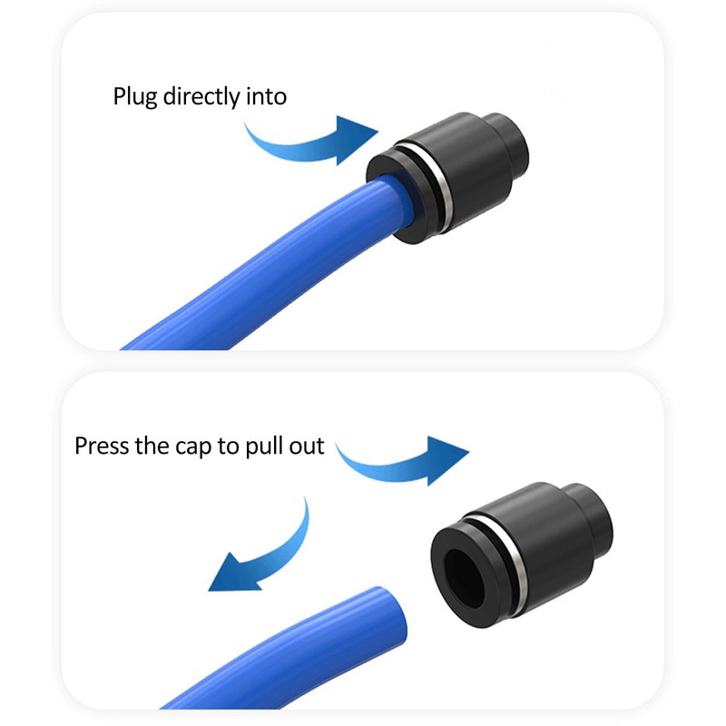 20PCS Push-in Connect Tubing Pneumatic Cap Plastic Tubing Quick Cap