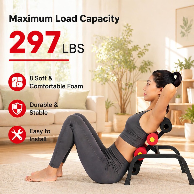 Flexella Mini Inversion Table, Spinal Decompression Table Rollers