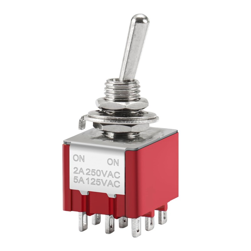 Heschen MTS-302 2 Piece Miniature Toggle Switch 3PDT ON-ON 9