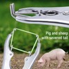 Stainless Steel Castration Tongs with 200 Rubber Rings, Flexible Castration