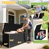 Greesum Outdoor Storage Box 82 Gallon Storage Bin with Lid