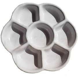 White Watercolor Paint Palette Tray Water Color Palletes Washable Paint Ceramic Paint Palette Porcelain Watercolor Palette for Artist Watercolor Painting Palettes and Palette Cups, Palettes