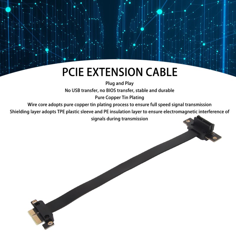 PCIE 3.0 1X Extension Cable 90 Degree Right Angle PCIE
