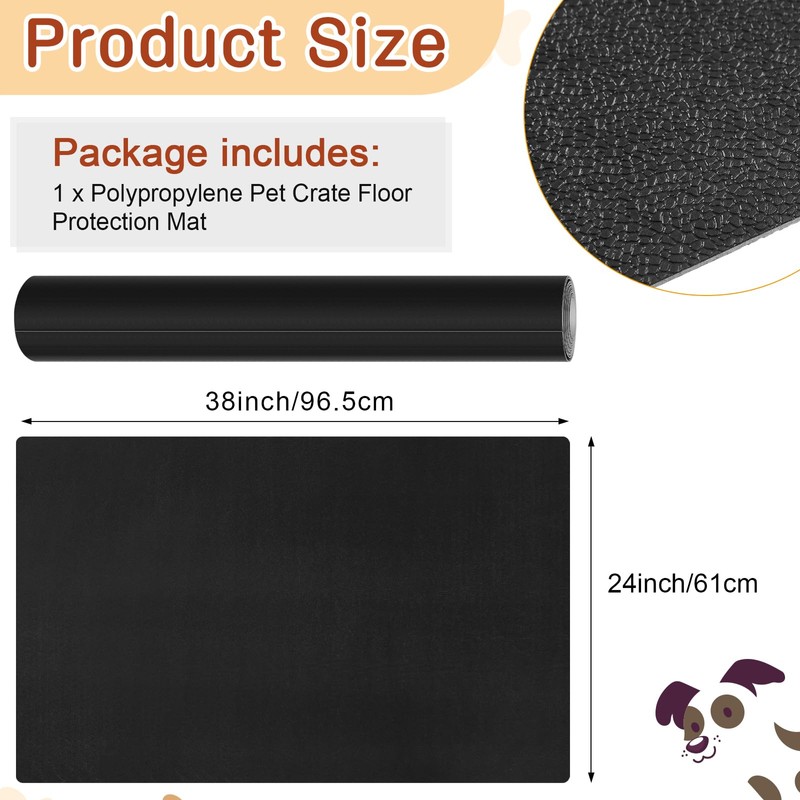 Drydiet PVC Pet Crate Floor Protection Mat 24" X 38"