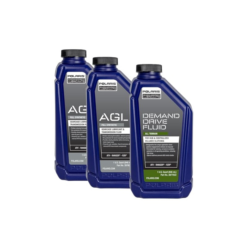 Tusk Drivetrain Oil Change Kit with Polaris Oil Compatible with