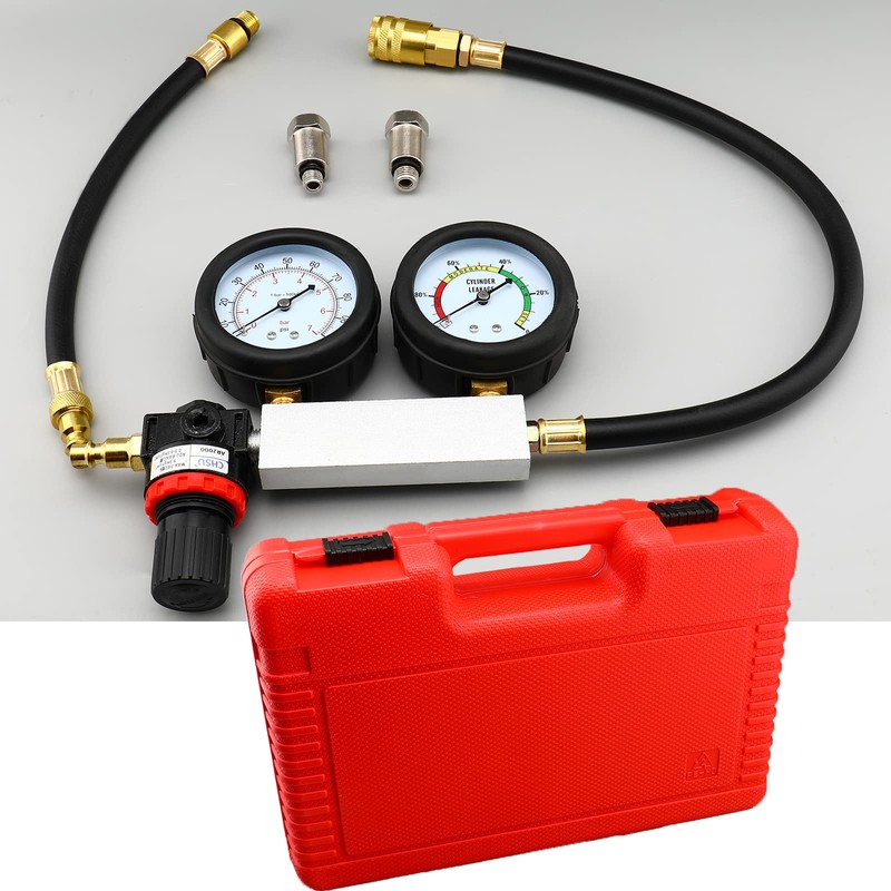 New Cylinder Dual Gauge Leakdown Tester, Engine Cylinder Leak Down