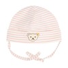 Steiff Unisex Baby Basic Bobble Beanie Hat, Silver pink