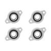 HiPicco Pillow Block Bearing, 4Pcs KPL003 Flange Mounted Pillow Bearings