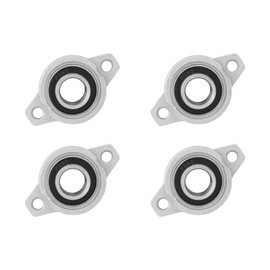 HiPicco Pillow Block Bearing, 4Pcs KPL003 Flange Mounted Pillow Bearings - Bore 17mm/0.67" ID Self Alignment Zinc Alloy Plummer Block Bearing for Diameter 17mm Linear Shaft Rod