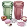 (2 piezas) 650ML Shaker Proteina, Vaso para Proteinavaso ，Blender Bottles