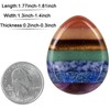 mookaitedecor Teardrop Shape 7 Chakra Thumb Worry Stone Polished Bag