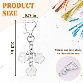 Cat Dog Claw Keychains for Women Christmas Birthday Gifts for Pet Lovers Owners Purse Backpack Bag Accessories Charm Paw Print Pendant Key Chain