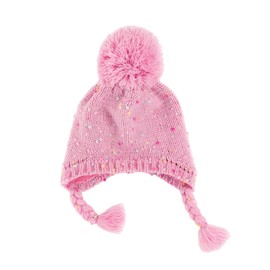 Peppercorn Kids Girls Pink Knit Winter Hat Set with Chunky Infinity Scarf (Little Child 4-6 Y)