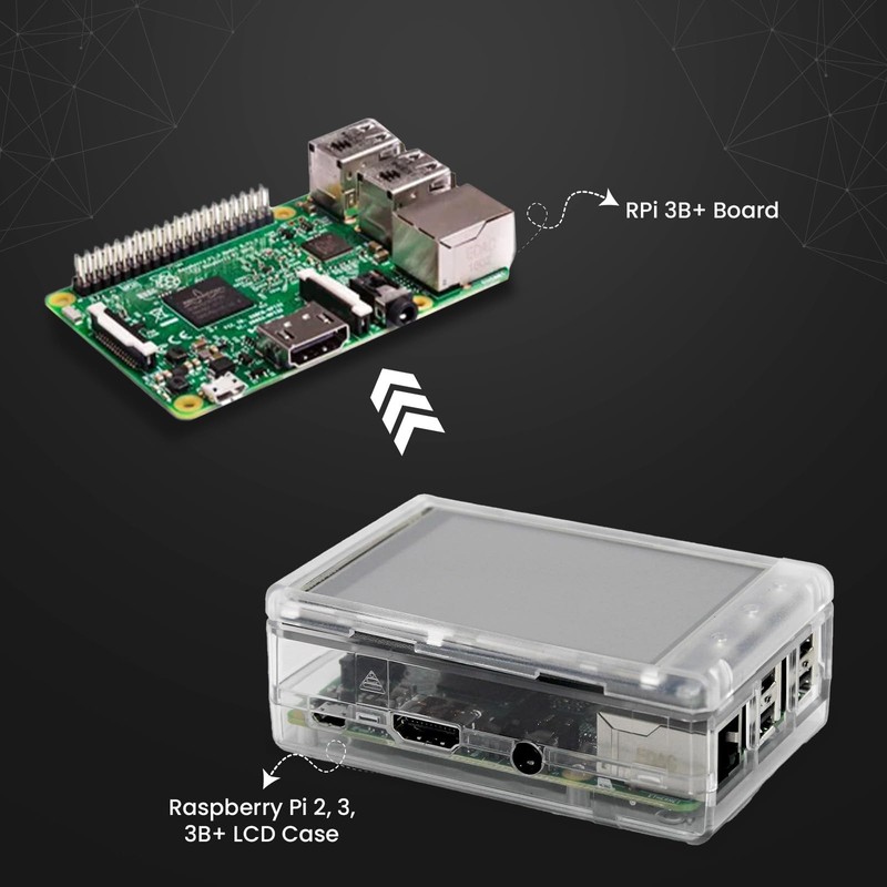 sb components 3.2" TFT LCD Transparent Case for Raspberry Pi