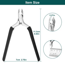 CGBE Profi Nagelhautzange, Scharf Nagelhautentferner Hautzange aus Edelstahl mit Rutschfestem Griff, für Präzise Entfernung der Überschüssige Nagelhaut, Nagelhautschere für Nagel- und Zehennagelpflege