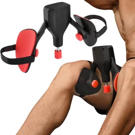 Adjustable Kegel Master Trainer with Resistance Bands - Pelvic Floor, Thigh, and Hip Trainer for Men and Women, 22-77lbs Resistance, Ergonomic Home and Office Fitness Device (Black)