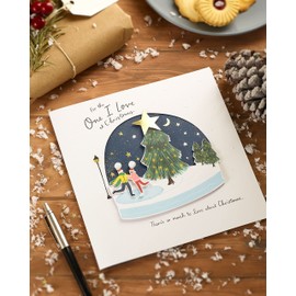 UK Greetings One I Love Christmas Card - to The One I Love Christmas Card - Christmas Card for Her - Christmas Card for Him - Romantic Christmas Card, Multi (670641-0-1)