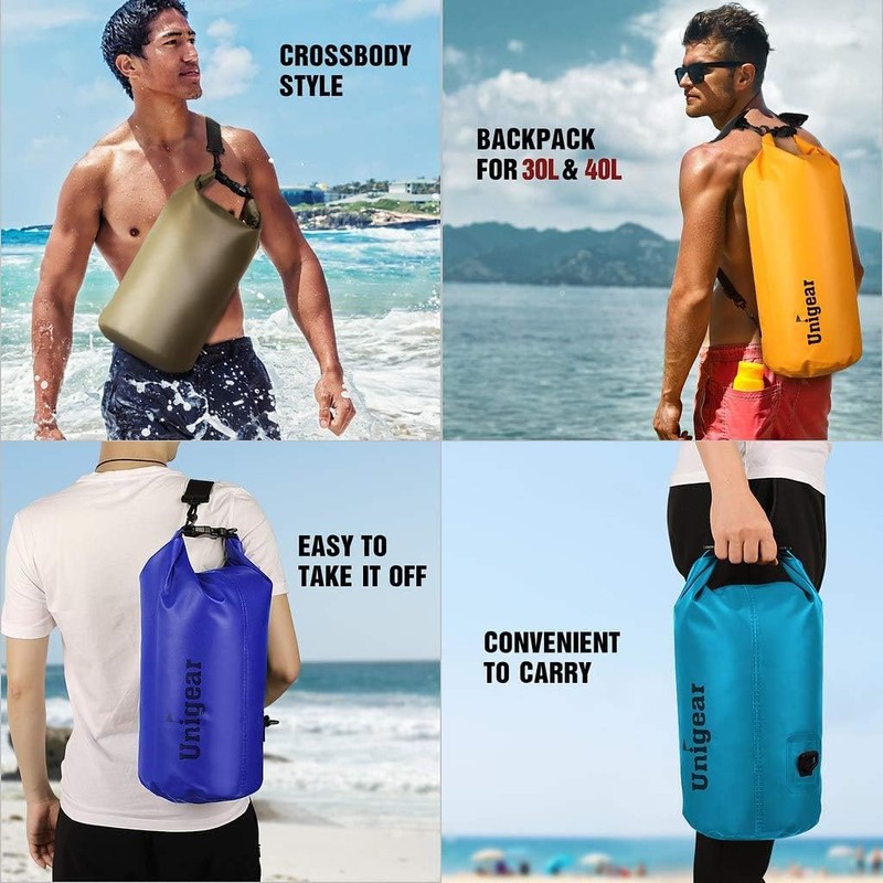 Unigear - Bolsa seca impermeable, flotante y ligera para kayak,