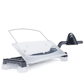 MemoScape Adjustable in-Line Document Holder for Typing | Reduces Neck Strain, Improves Focus, Boosts Desk Organization, and Workflow | Paper Holder Stand for Desk and Home Office - Blue (VUR 3020)