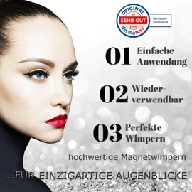 CB Lash Luxury Collection 2 Pairs of Premium Magnetic Eyelashes and Waterproof Magnetic Eyeliner with Cleanser & Tweezers, Natural Look