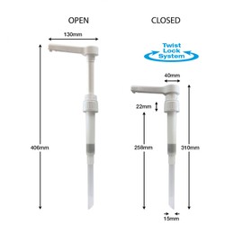 STAR BRITE Pump Dispenser | Suitable For 5 Litre Containers | Heavy Duty Strong Design | Gels & Liquids | 38mm Neck | Dispenses 30ml Dose | White | Pelican Pump Hand Gel Dispenser | Pack of 5