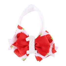 Enwye Geburtstags-Haarschleifen im Erdbeer-Stil, Haarspange für Party-Dekoration