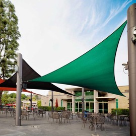 Royal Shade 24' x 24' x 24' Green Triangle Sun Shade Sail Order to Make RTAPT22, UPF50+ 95% UV Blockage, 200GSM Commercial Standard Heavy Duty, 3 Years Warranty (We Make Custom Size)