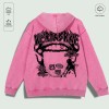 100% Cotton Washed "Vertabrae Edgy Graphic Collage" Hoodie, Multi -