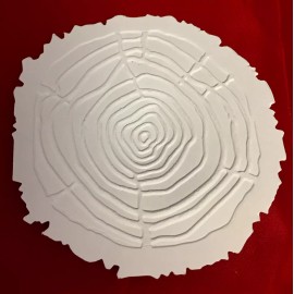 Sizzix Tim Holtz Die Cuts * Embossed Tree Ring * White or Kraft Cardstock or Chipboard - 9 White Cardstock Tree Rings