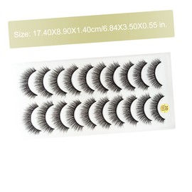Baluue 10pairs Natural Look Fake Eyelashes Comfortable Soft Volume Makeup Lashes for Women Reusable Eyelash Easy to Apply and Blend Natural Lashes