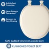 Padded Toilet Seat, Cushioned Soft Vinyl over Wood Core Seat,