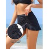 SHEKINI Women's Elegant Irregular Ruffle Hem Swimwear Short Skirt Bikini