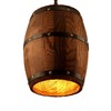 Newrays Antique Wood Wine Barrel Pendant Lamp Hanging Rustic Unique