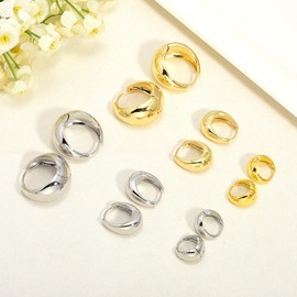 HUGE TOMATO Chunky Gold Hoop Earrings 18K Gold Plated Hoop Earrings Chunky Huggie Earrings for Women, Minimalist Jewelry Gift