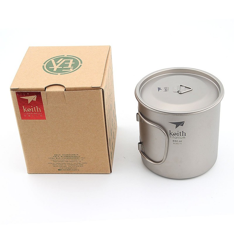 Keith 300ml / 900ml Titanium Cup Outdoor Tableware Camping Travel