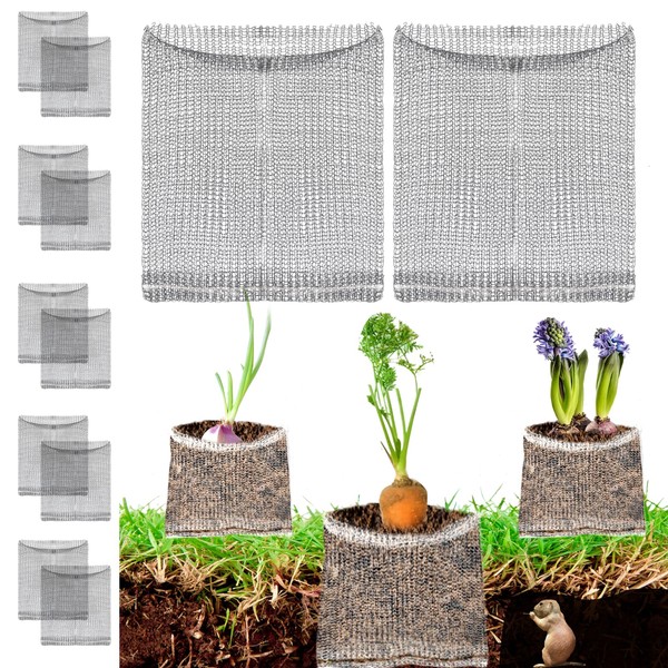 HOFURME 12 Pcs Root Guard Gopher Proof Stainless Wire Steel
