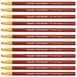 Dixon Ticonderoga China Markers Wax Pencils - Red Set of 12