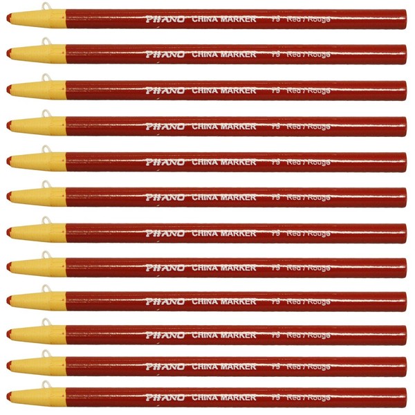 Dixon Ticonderoga China Markers Wax Pencils - Red Set of