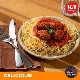 KJ Poultry Kosher Ready Meals - Spaghetti & Meatballs, MRE Meals Ready to Eat (3 Pack) Prepared Entree Fully Cooked, Shelf Stable Microwave Dinner Travel, Military, Camping, Emergency Survival