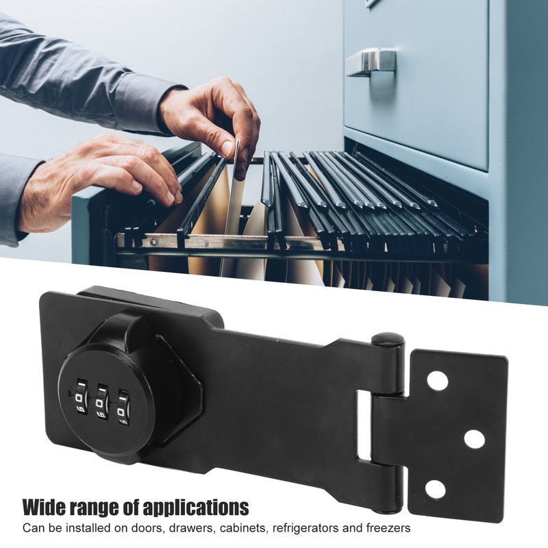 Mechanical Password Lock 3 Digit Combination Anti Theft Hasp Lock