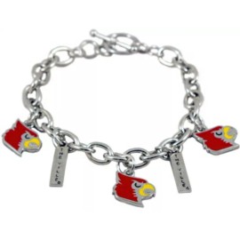 Sandol Louisville Cardinals Silver Charm Bracelet