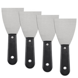 uxcell Putty Scraper 3" Spatula Drywall Repair Spreader Stainless Steel Blade Black Handle 4Pcs