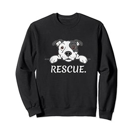 VidiAmazing Pitbull Rescue Gift Pit Bull Lover Pitbull ds579 Sweater Sweatshirt Black