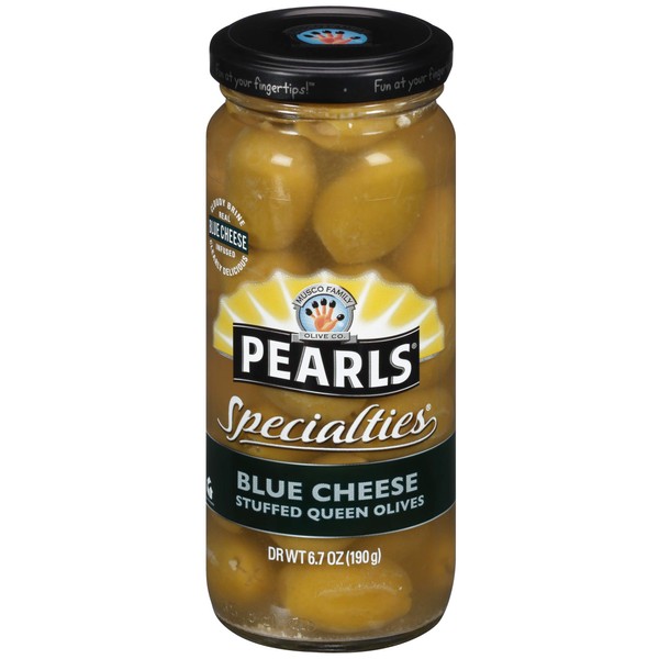 Pearls Specialties Blue Cheese Stuffed Queen Olives, 6.7 Ounce -- 6 per case.