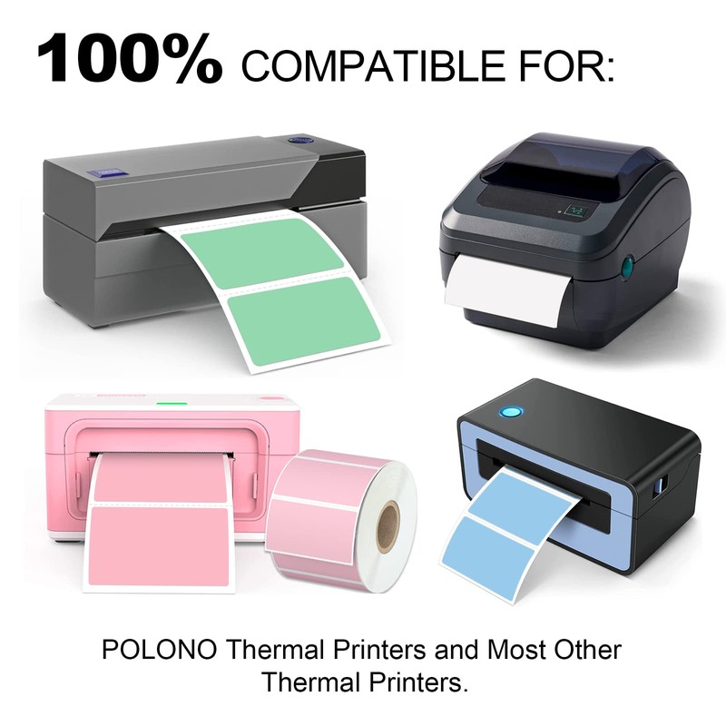 Misofuki - Rollo de etiquetas térmicas directas rectangulares de 2,25