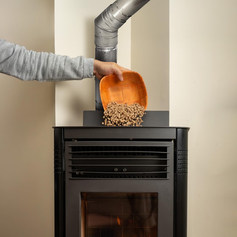 DuraVent 45-Degree Pellet Stove Vent Elbow, Stainless-Steel Insulated Double-Wall Vent,