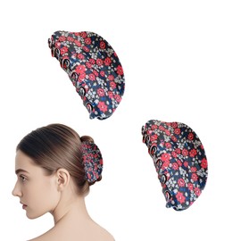 2Pcs French Matte Acrylic Curved Claw Clips for Thick Hair - Flat Alligator Clips With Strong Grip - Banana Barrettes for Styling - Accessories for Women and Girls