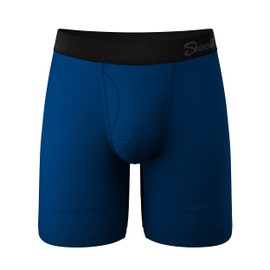 Shinesty Hammock Support Mens Underwear with Pouch | Mens Boxer Briefs Long Leg | US Medium Navy Blue
