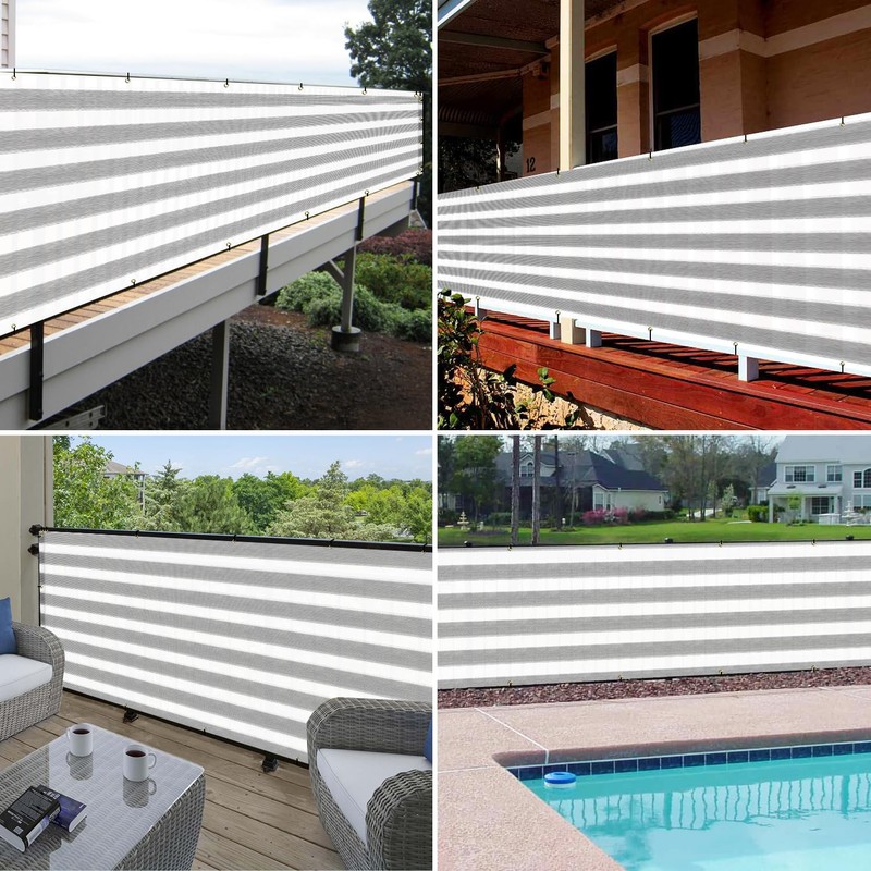 Windscreen4less 3'x29' Deck Balcony Privacy Screen Fence Apartment Balcony Mesh